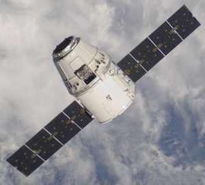 The SpaceX Dragon CRS variant approaching the International Space Station (ISS) during the mission in May 2012