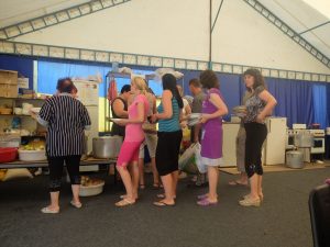 Kitchen in the refugee camp