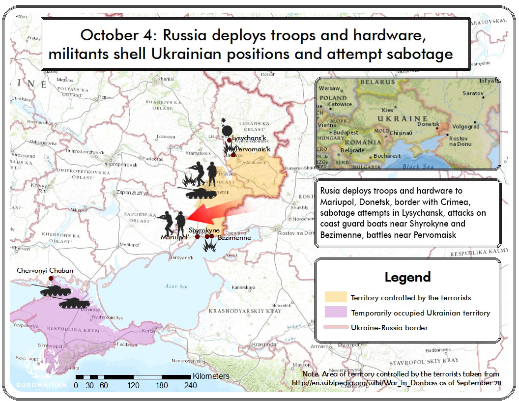 October 4 Russia Deploys Troops And Hardware Militants Shell 