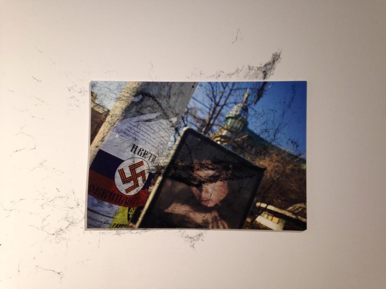 Anti-Russia photo vandalized in the gallery