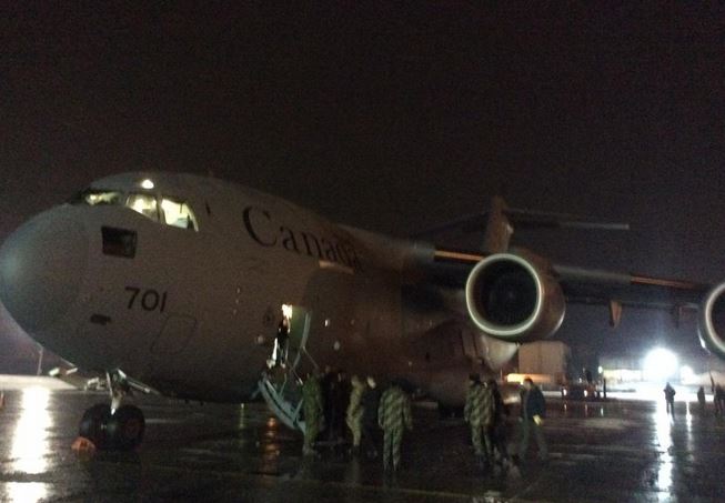 Jet carrying non-lethal military aid arrives to Boryspil