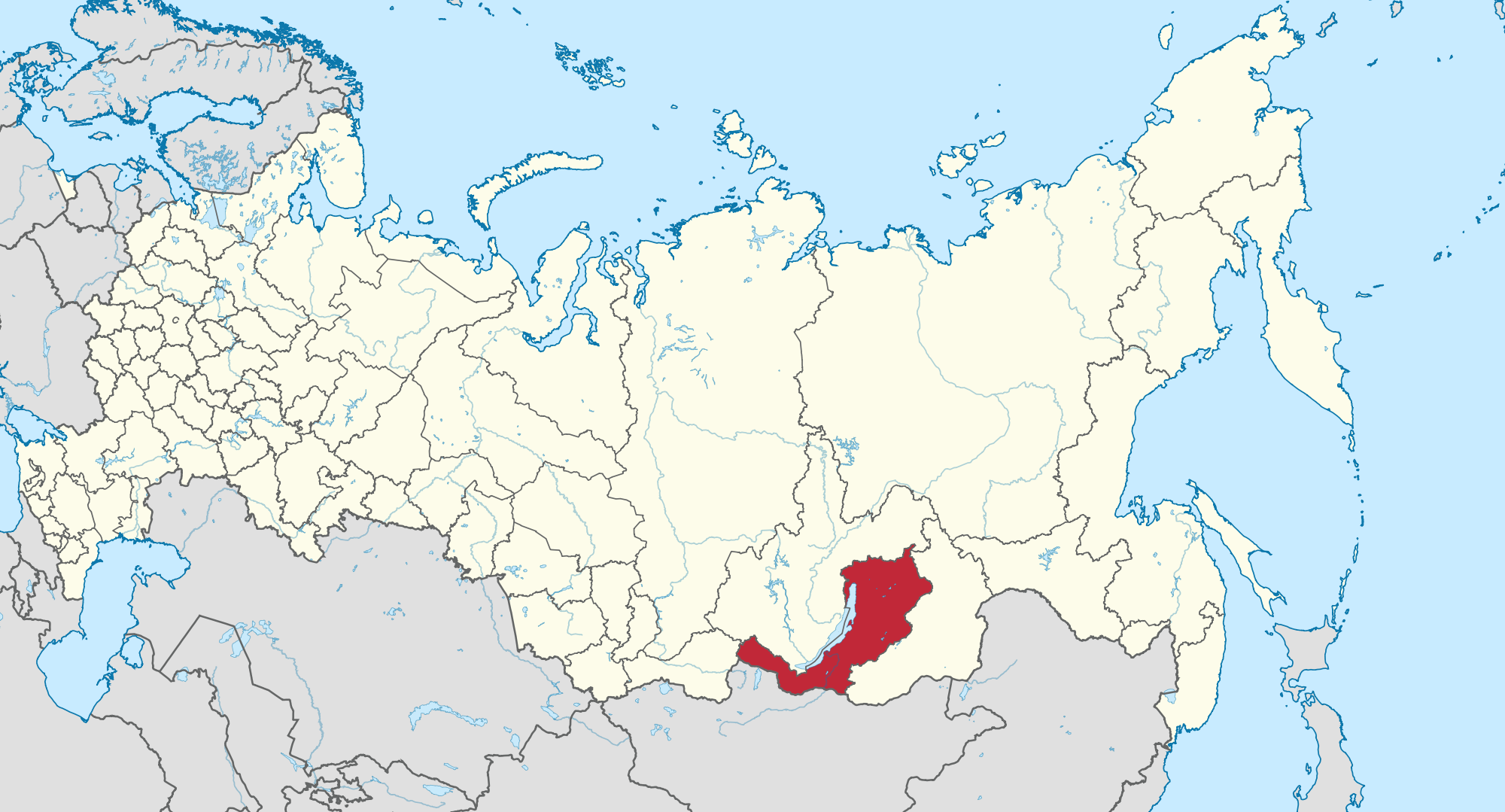 Republic of Buryatiya. Map from Wikipedia