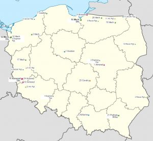 Polish Army main bases.