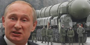 Putin with Topol-M nuclear ICBM mobile launcher