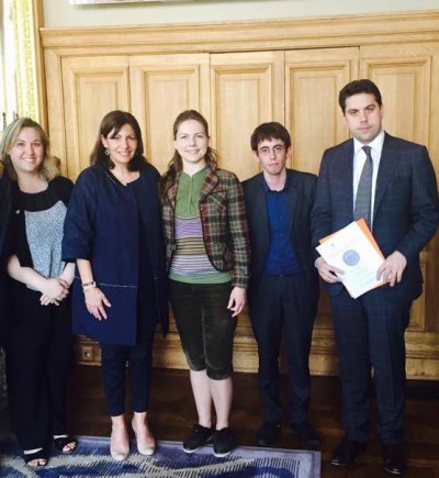 Vira Savchenko meets mayor of Paris 