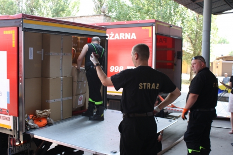 A truck with Polish humanitarian aid to Donbas. Photo: nbnews.com.ua/ua/news/152914