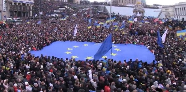 A Euromaidan rally on 1 December 2013 on Kyiv's Maidan square