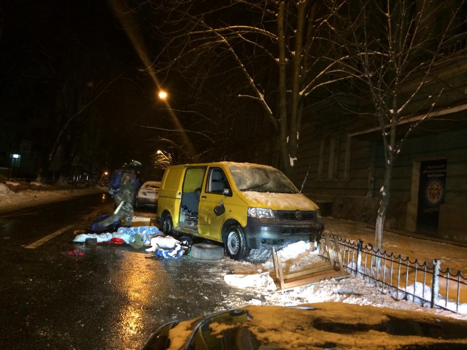 Berkut automaidan cars destroyed