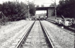 Miners stopping rail traffic. Photos from the private archive of Sergiy Shevchenko