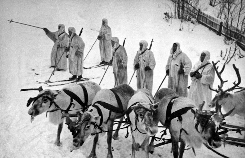 Finnish troops during the Winter War with Russia