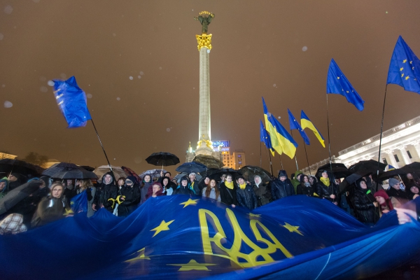 Ukraine Euromaidan European Union flag