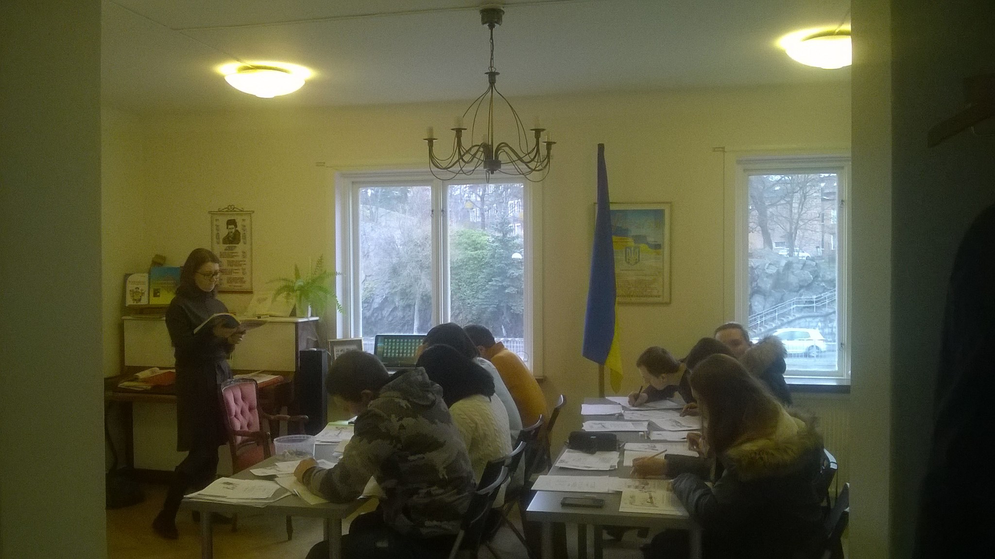 Swedish language courses for Ukrainian expats at the Union of Ukrainian women of Scandinavia, March 2016.