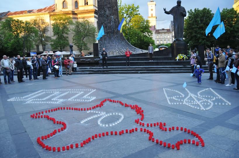 Commemoration of the day of deportation of Crimean Tatars, 18 May 2015, in Lviv. Photo: UNN