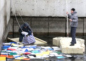 Activists fishing out secret documents in Mezhyhirya 