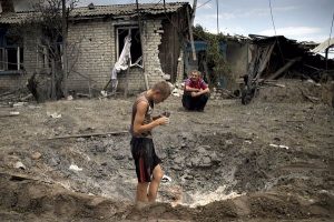 Devastation in the Donbas, Ukraine brought by the Russian invasion (Image: znak.com)