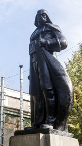 This old Lenin statue in Odesa, Ukraine was refashioned into Darth Vader. October 2015. (Image: VOLODYMYR SHUVAYEV, AFP/Getty Images)