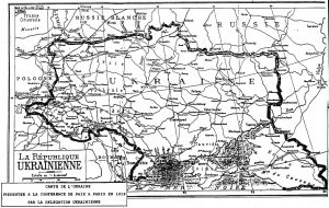 D'où vient l'expression "Slava Ukrayini!" Carte_de_ukraine_1919-300x190
