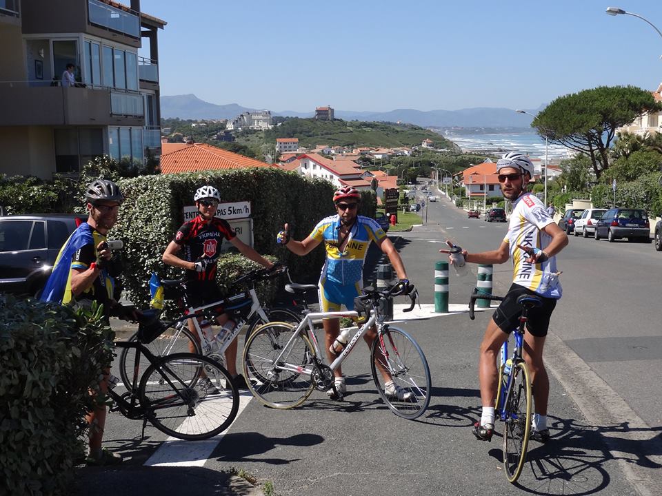 Team of Ukrainian bike travelers in Spain, Summer of 2016. Photo from: https://www.facebook.com/ukrainskamerega