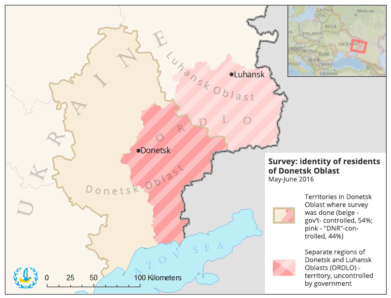 Territories where the survey was carried out. Map: Euromaidan Press