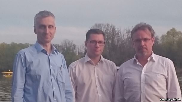 Pictured from left to right: Ventsislav Buyich, Sergei Lush, Alexei Kochetkov. Belgrade, Serbia, April 2016