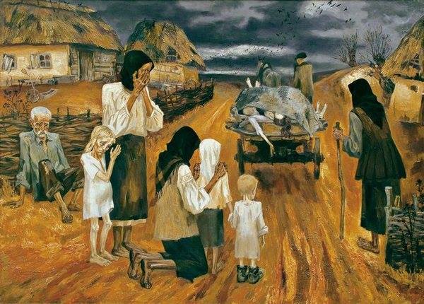 Holodomor (Ukrainian famine-genocide 1932-1933) painting by Nina Marchenko