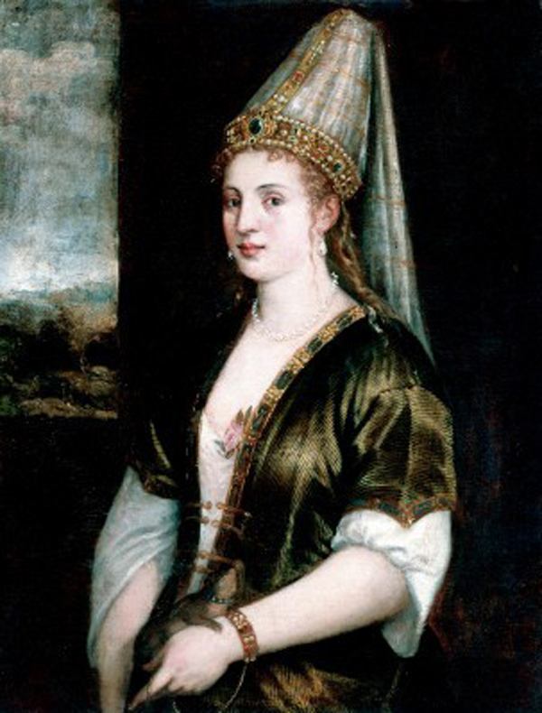 Портрет Роксолани «La Sultana Rossa», художник Тиціан, 1550