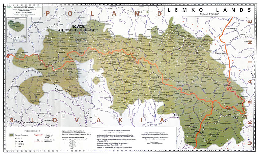 Lemkos lived on the territories of modern Slovakia, Poland, and Ukraine 