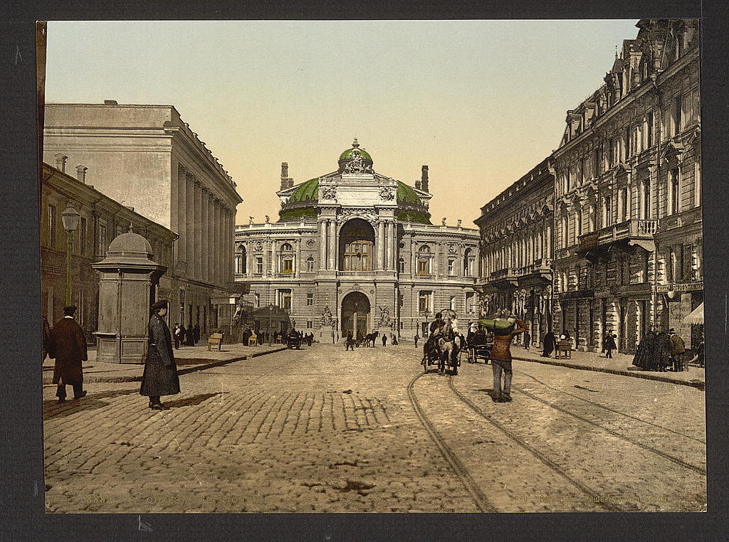 Rue de Richelieu in Odesa, Ukraine circa 1890-1900. Image: Detroit Publishing Company via the Library of Congress