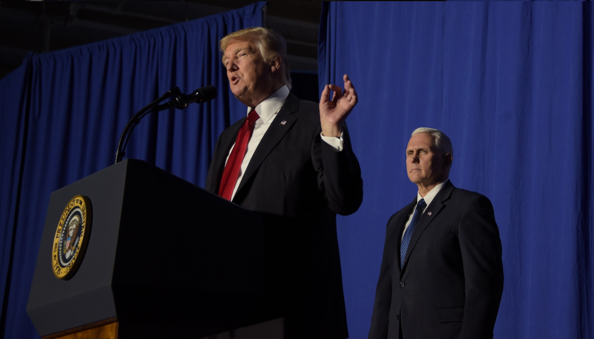 U.S. President Donald Trump and Vice President Mike Pence, January 28, 2017 (Image: US DHS)