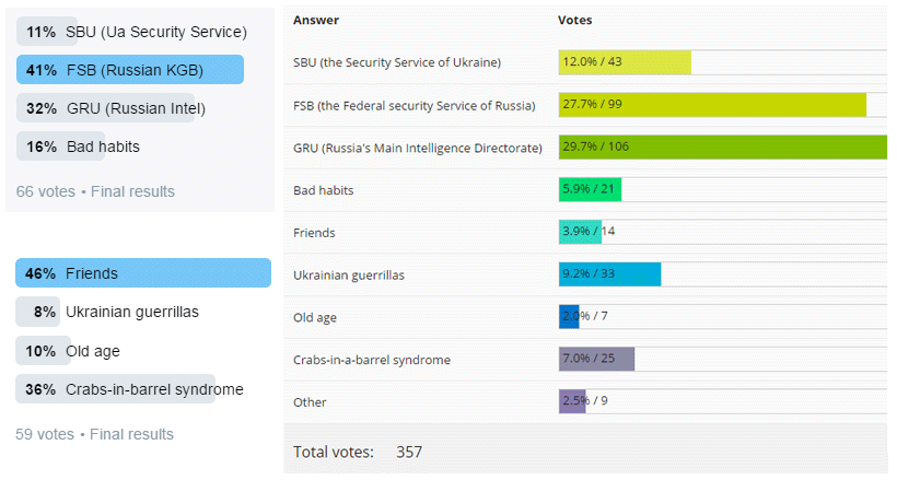 Poll: Who is killing separatists in the Donbas?