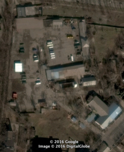 Base for military unit 3057 in Mariupol, located at 47°5'34"N, 37°31'46"E. Source: Google Earth/Digital Globe. Source: DFRLab