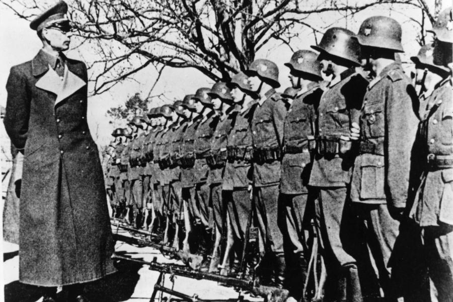 Hitler's collaborator Lt. Gen. Andrey Vlasov inspecting the troops of his Russian Liberation Army. (Image: Wikimedia)