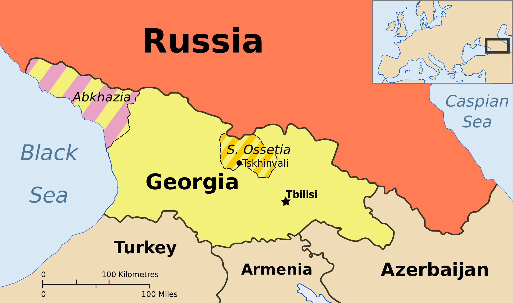 Russia already controls two puppet states on occupied Georgian territory