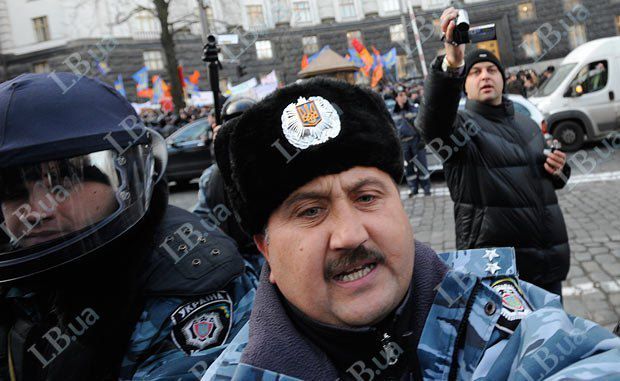 Kusyuk during a demonstration in December 2011. Photo: Maks Levin/LB.ua