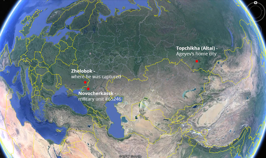 How Ageyev got to Ukraine. Image: Euromaidan Press