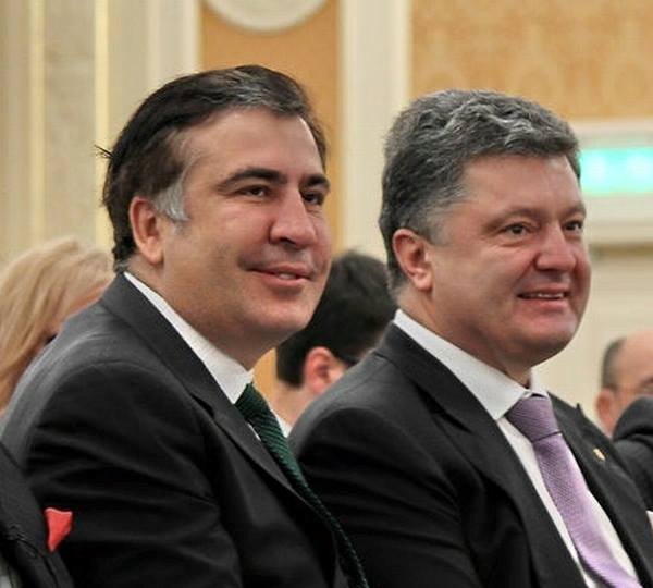 Mikheil Saakashvili (left) and President Petro Poroshenko (right). Source: Mikheil Saakashvili's fb