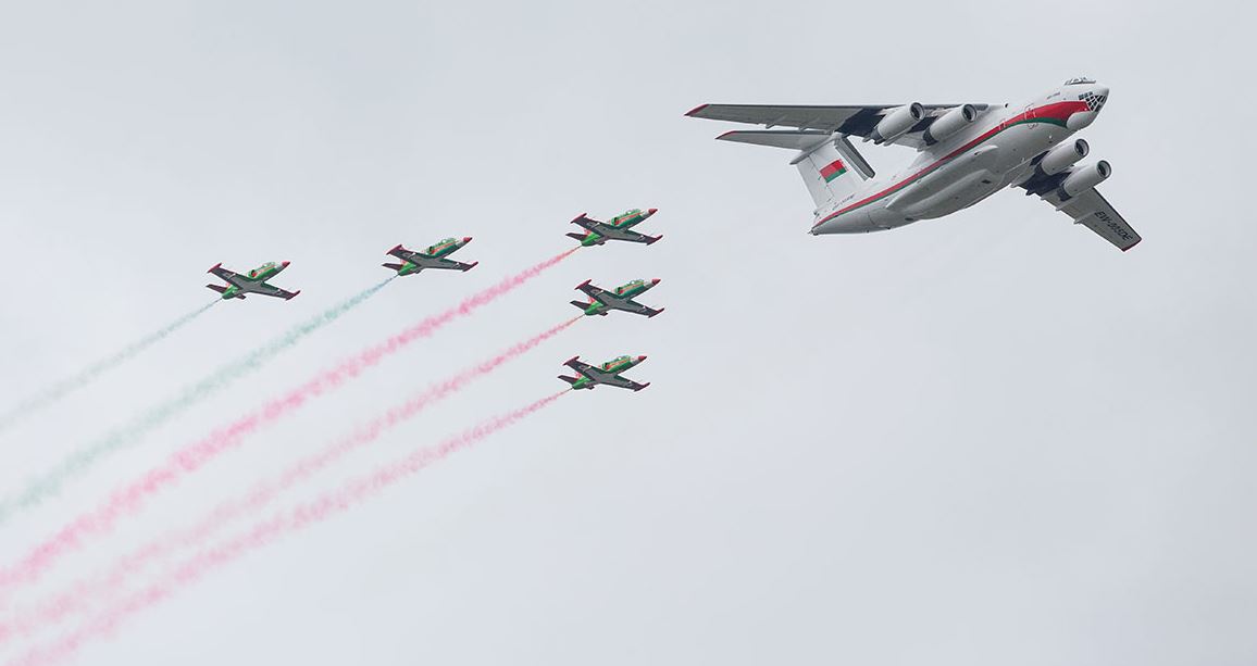 Belarus' Independence Day parade, 3 July 2017, with the participation of Russian aviation. Photo: Russia's MoD