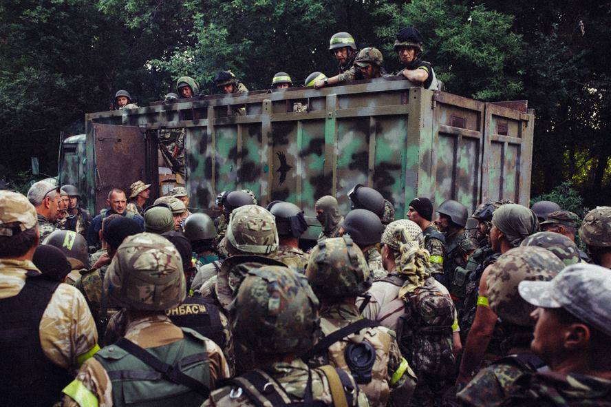 The battles of Ilovaisk. Photo from the archive of Serhiy Shkarivskyi, who was killed at Ilovaisk 