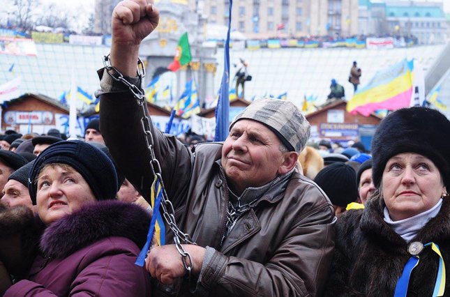 Euromaidan protesters. December 2013