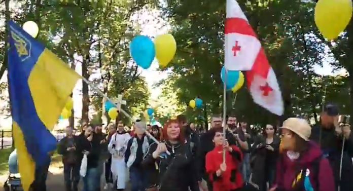Participants of the march. Photo: snapshot from livestream