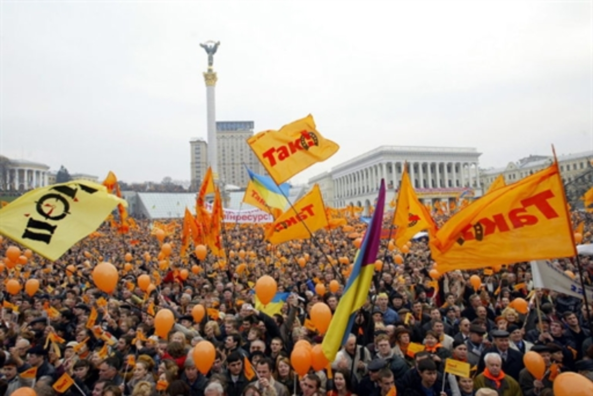 During the Orange Revolution in 2004, Ukrainians protested against electoral fraud in the presidential election, where the results between leading candidates Viktor Yushchenko and Viktor Yanukovych were rigged by the authorities in favor of the latter