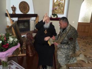 Cardinal Lubomyr Husar (1933-2017) (left) and Mykola Medynsky (right)