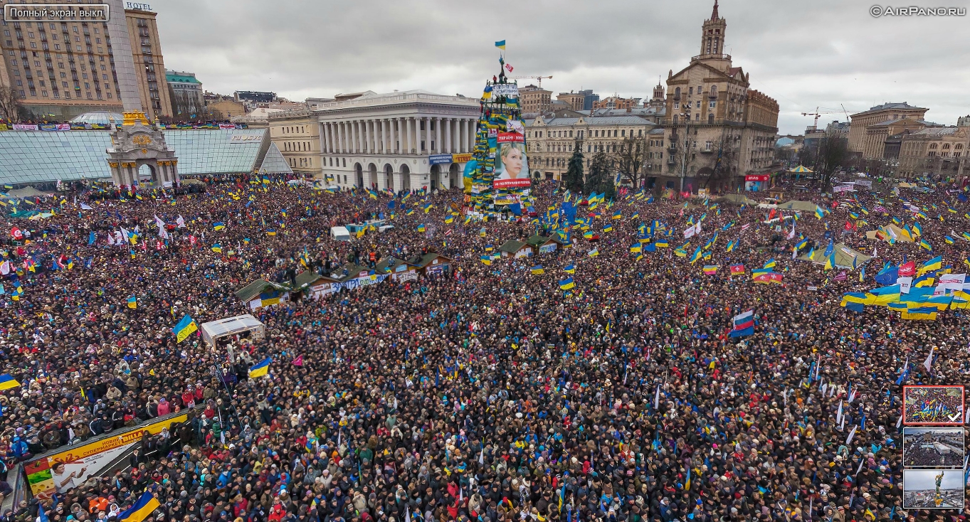 The Euromaidan revolution attracted up to a million protesters daily. Photo: AirPana