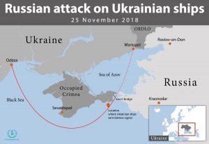 Russian 25 November attack on Ukrainian ships 