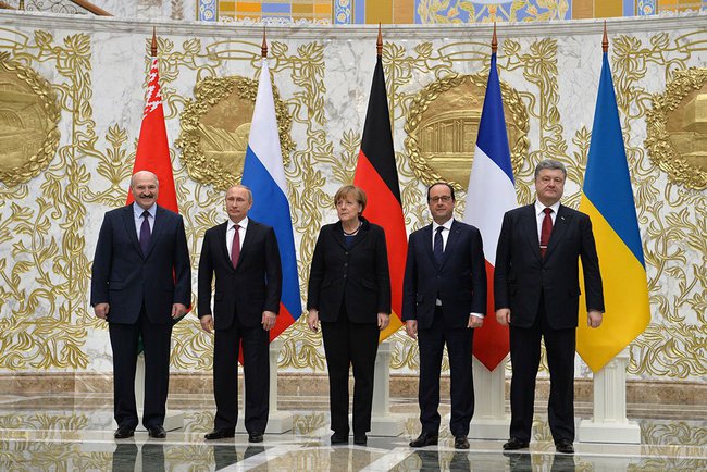 Normandy Four summit in Minsk, February, 2015