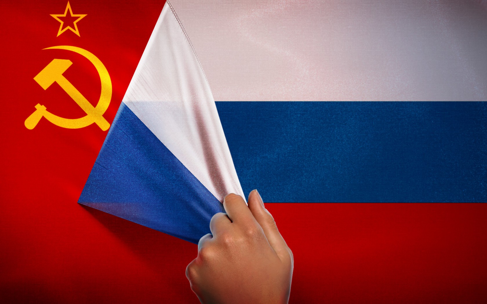 Flag: Soviet Union and Russia  Hybrid flag Soviet Union and