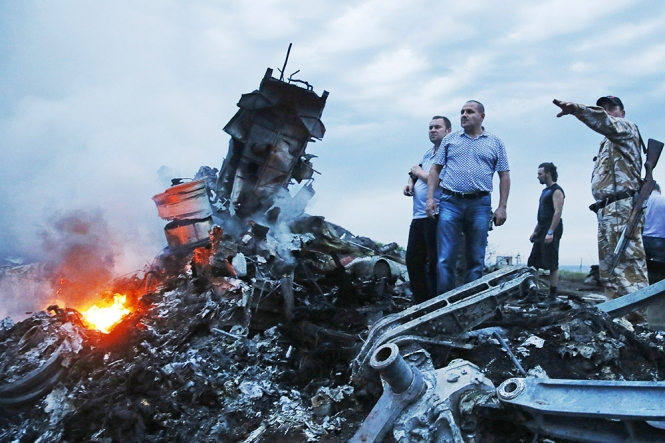 The crash site of MH17