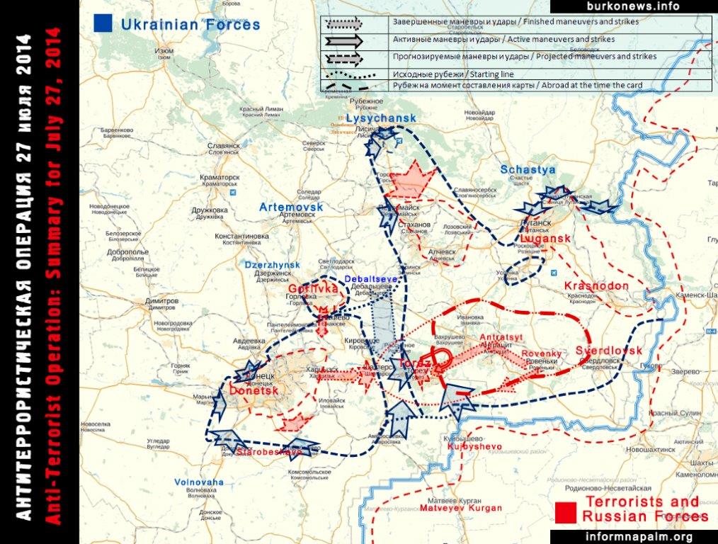 Die Situation in den östlichen Regionen der Ukraine 27.Juli 2014