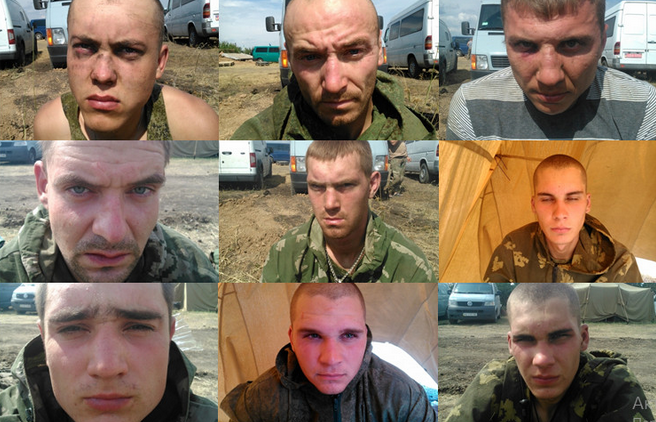Russian captives from the 98th Airborne Forces division
