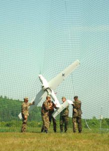 Soldiers of the German Army retrieve the German UAV – Luna. Photo source.